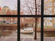 Canal (from Rembrandt Museum lobby) (Amsterdam) (2004)